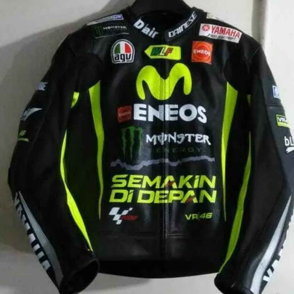 Motorbike ride race Leather jacket with protectors